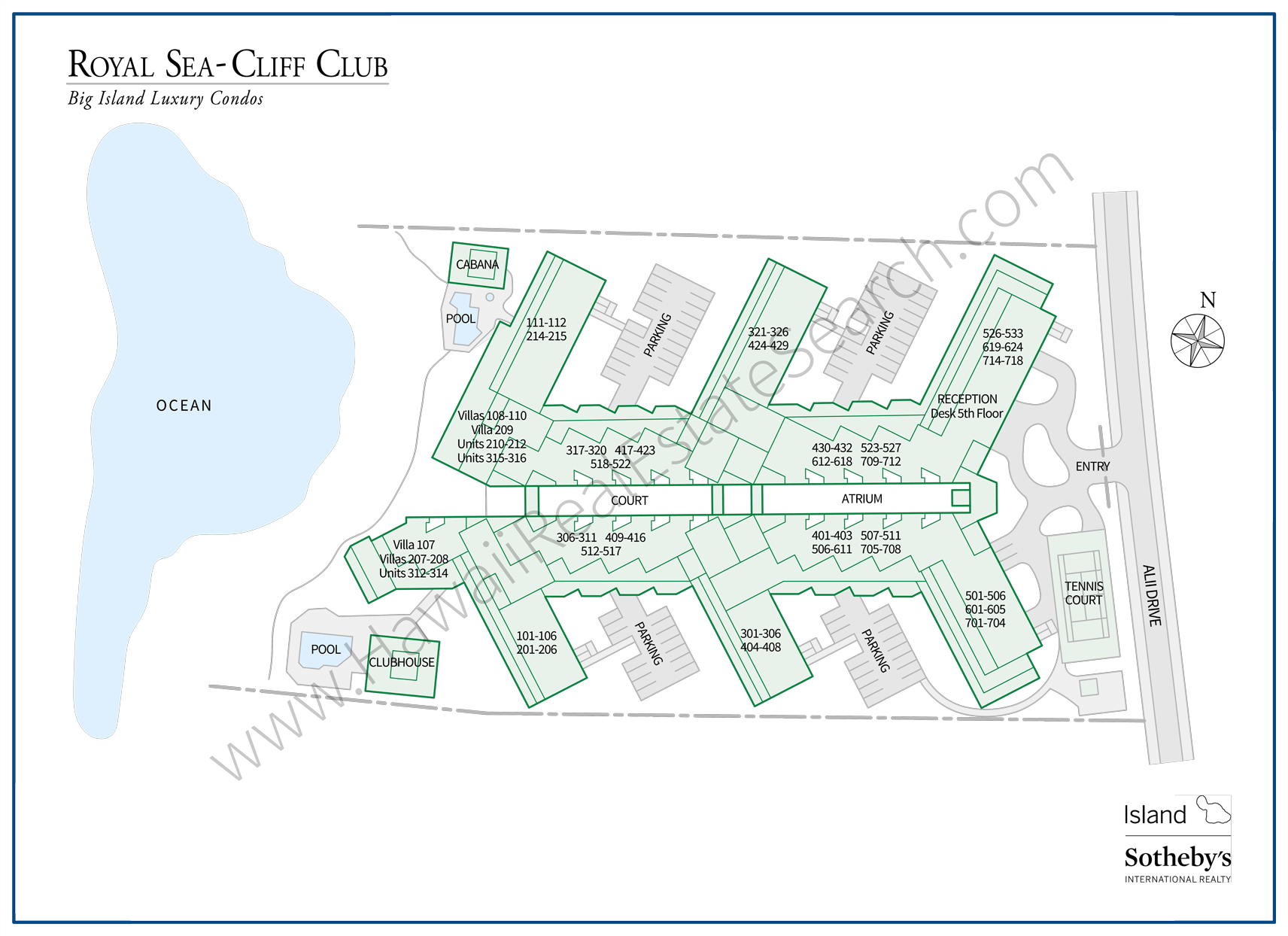 Royal Sea Cliff Club Map